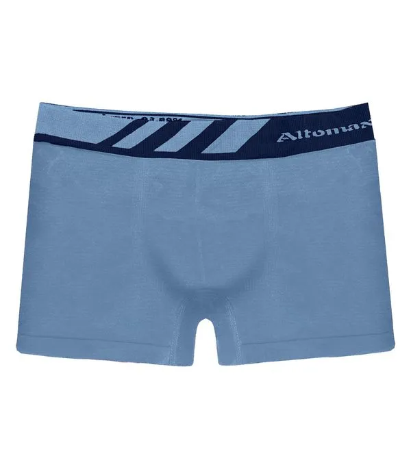 Cueca Boxer Lisa Microfibra Altomax Azul M