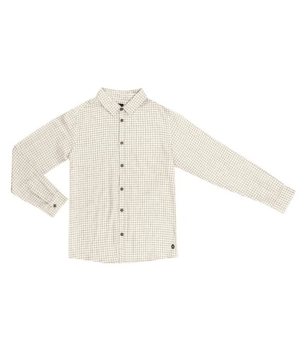 Camisa Masculina Xadrez Diametro Bege P