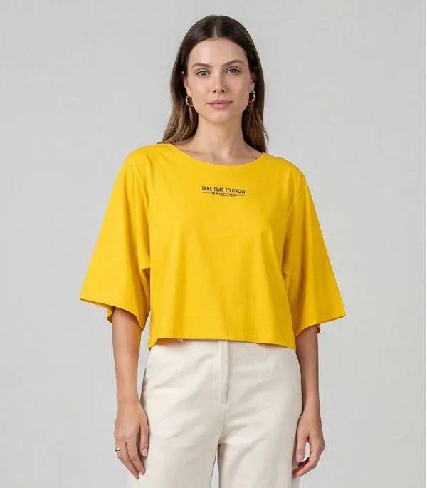 Blusa Feminina Em Viscotorcion Infinita Cor Laranja P