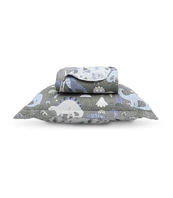Kit Cobre Leito Casual Kids Solteiro Appel Cinza UN / Cinza