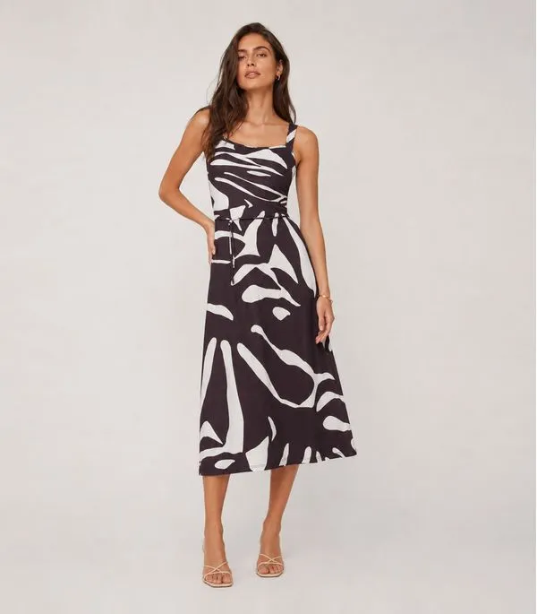Vestido Feminino Midi Visco Premiere Infinita Cor Marrom P