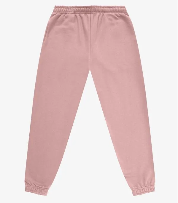 Calça Jogger Básica Moletom Peluciado Rovitex Rosa P