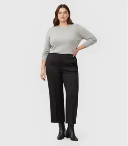 Calça Feminina Pantalona Plus Size Renaluci Preto G2