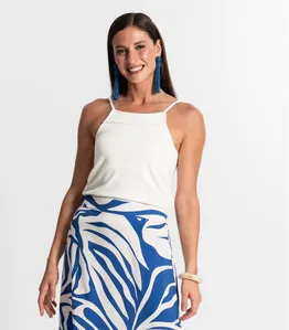 Blusa De Alça Feminina Rovitex Bege P