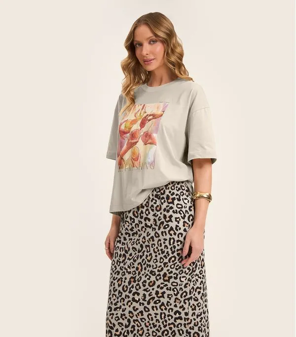 Camiseta Feminina em Meia Malha Rovitex Bege M