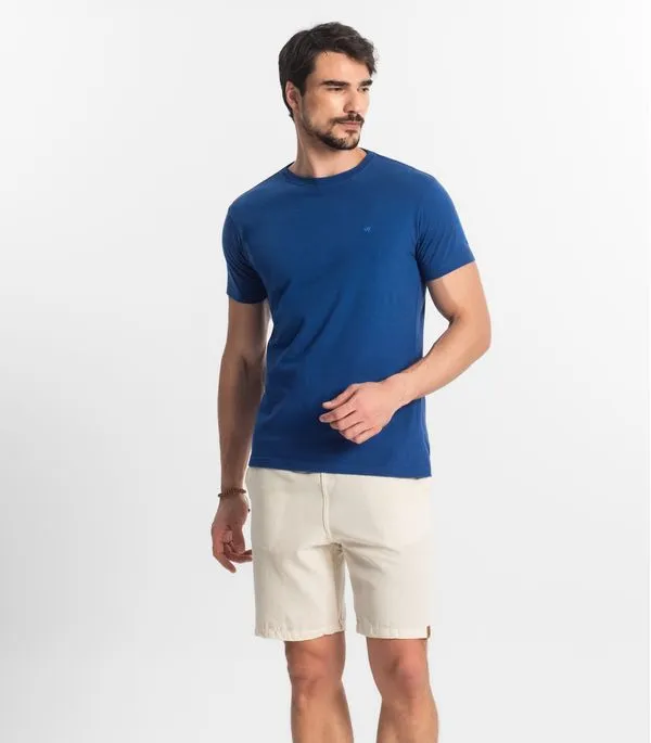 Bermuda Masculina Sarja Elástico E Bolsos Shift Bege M