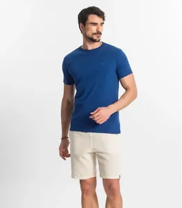 Bermuda Masculina Sarja Elástico E Bolsos Shift Bege M