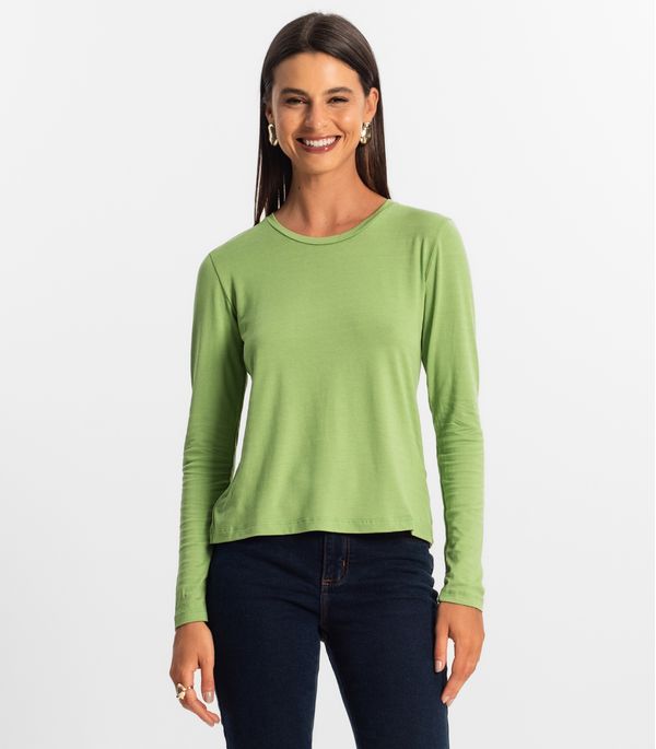 Blusa Manga Longa Feminina Rovitex Verde M