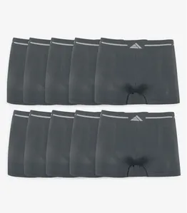 Kit 10 Cuecas Boxer Lisa Microfibra Altomax Cinza M