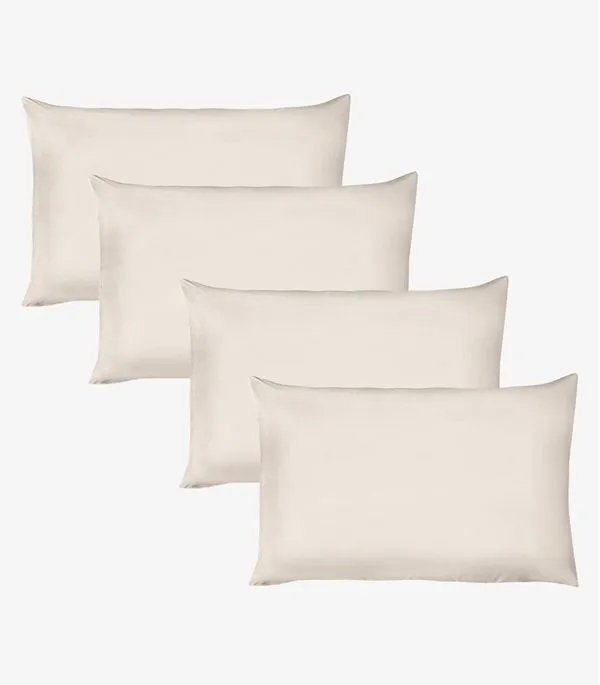 Kit 4 Fronhas Avulsas Premium Fio Penteado Lisa Vivaldi Off White UN