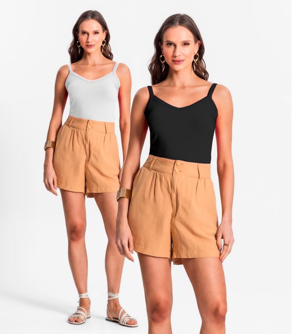 Kit 2 Blusas de Alça Feminina Select Sortido XGG