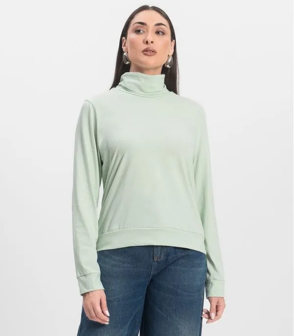 Moletom Gola Alta Infinita Cor Feminino Verde P