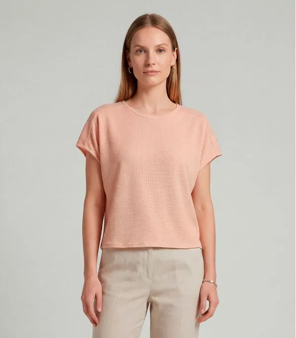 Blusa Feminina Recorte Na Costa Infinita Cor Rosa M