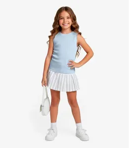 Regata Básica Infantil Menina Lisa Soletex Azul 4