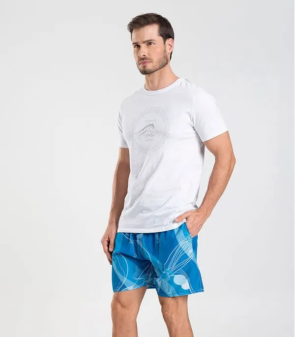 Bermuda Masculina De Microfibra Long Bong Azul M