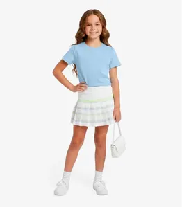 Blusa Infantil Menina Manga Curta Lisa Soletex Azul 4