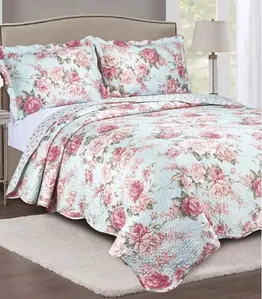 Jogo De Colcha Evolution Patchwork King Camesa Azul UN / Azul