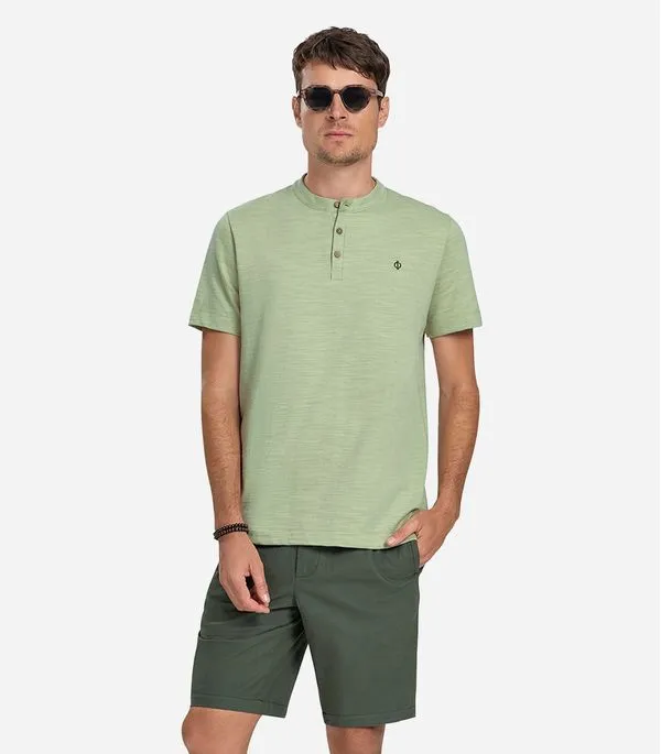 Bermuda Masculina em Linho Diametro Verde 40