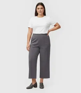 Calça Feminina Pantalona Plus Size Renaluci Cinza G3