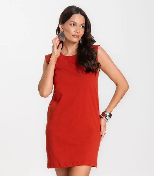 Vestido Liso Feminino Select Laranja GG