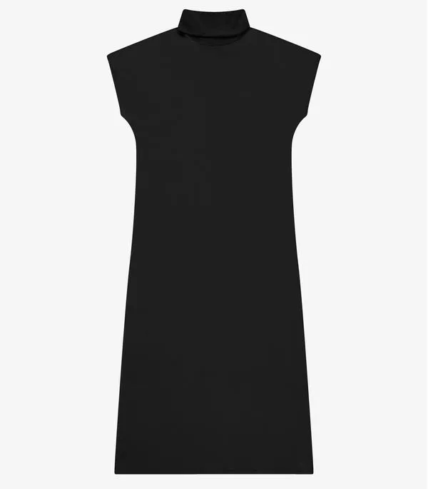 Vestido Super Midi Feminino Com Gola Alta Rovitex Preto P