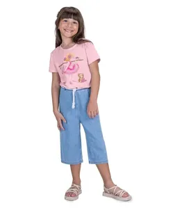 Conjunto Infantil Blusa E Pantacourt Trick Nick Rosa 6