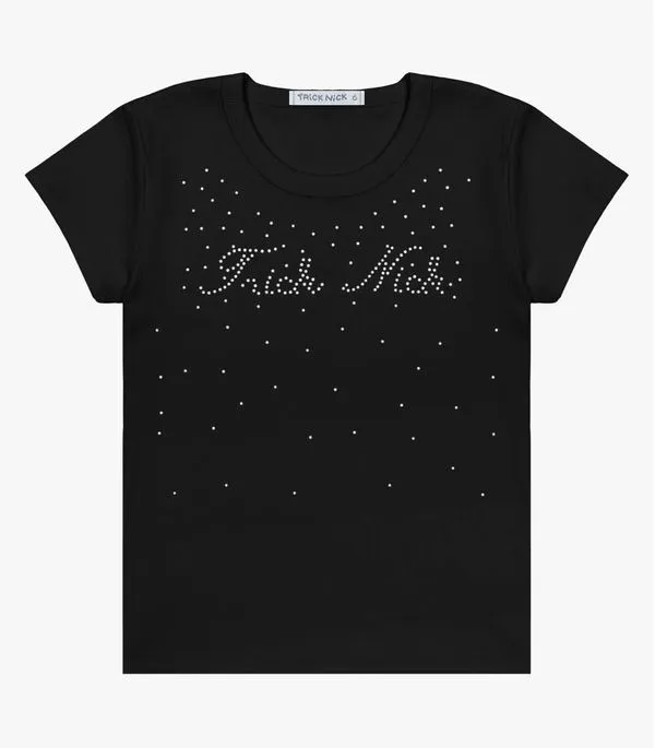 Blusa Infantil Em Ribana Trick Nick Preto 6