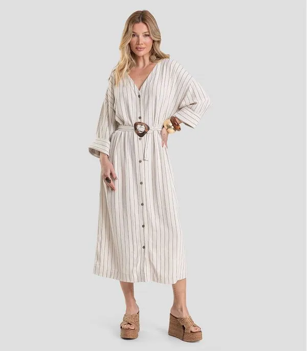Vestido Feminino Chemise Dianna Bege PP