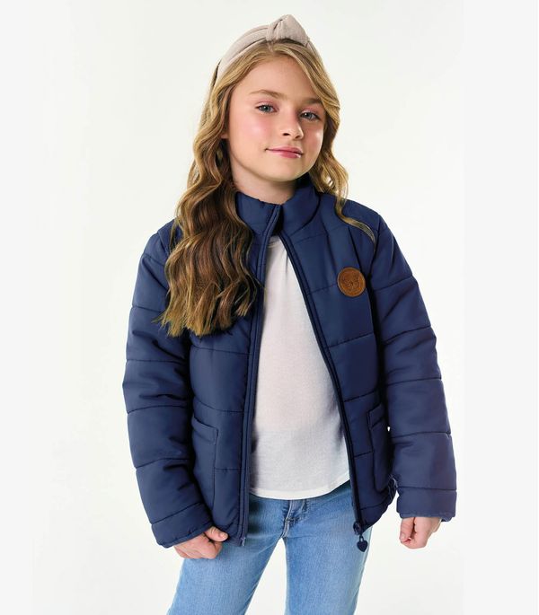 Jaqueta Puffer Infantil Feminina Trick Nick Azul 8