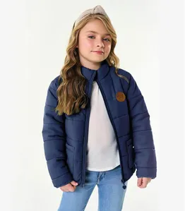 Jaqueta Puffer Infantil Feminina Trick Nick Azul 4