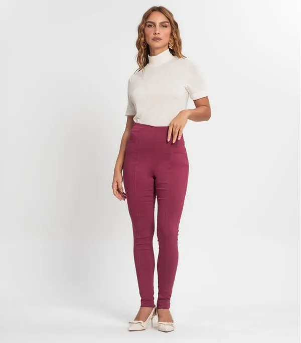 Legging Feminina Em Bengaline Endless Rosa M