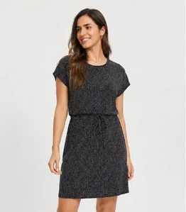 Vestido Curto Em Visco Premiere Infinita Cor Preto G