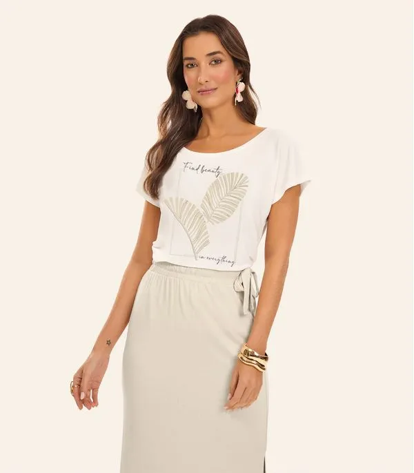 Blusa Feminina Viscotorcion Rovitex Bege G