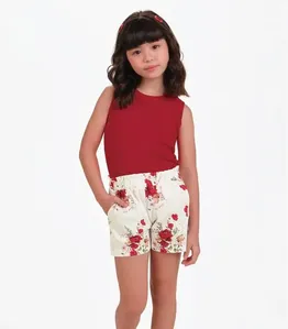 Conjunto Regata com Shorts Menina Trick Nick Vermelho 3