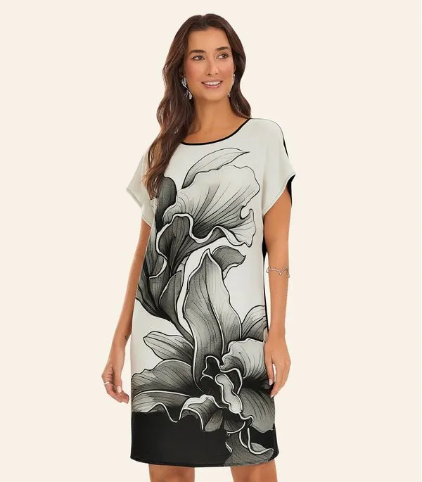 Vestido Curto Feminino Poly Flex Rovitex Preto P