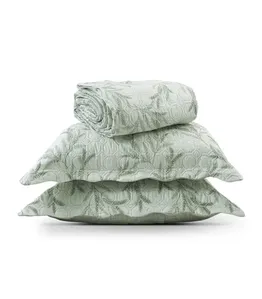 Kit Cobre Leito Matelassê Solteiro Appel Verde UN / Verde