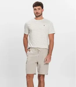 Bermuda Masculina Sarja Cargo Com Elástico Shift Cinza P