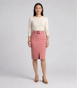 Saia Feminina Bengaline Renaluci Rosa GG