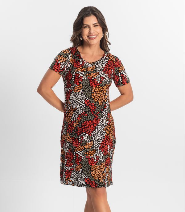 Vestido Feminino Estampado Select Laranja M