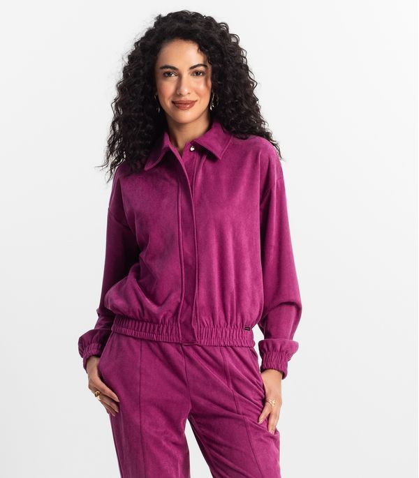 Jaqueta Suede Feminina Rovitex Roxo P