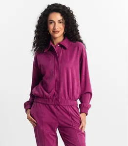 Jaqueta Suede Feminina Rovitex Roxo P
