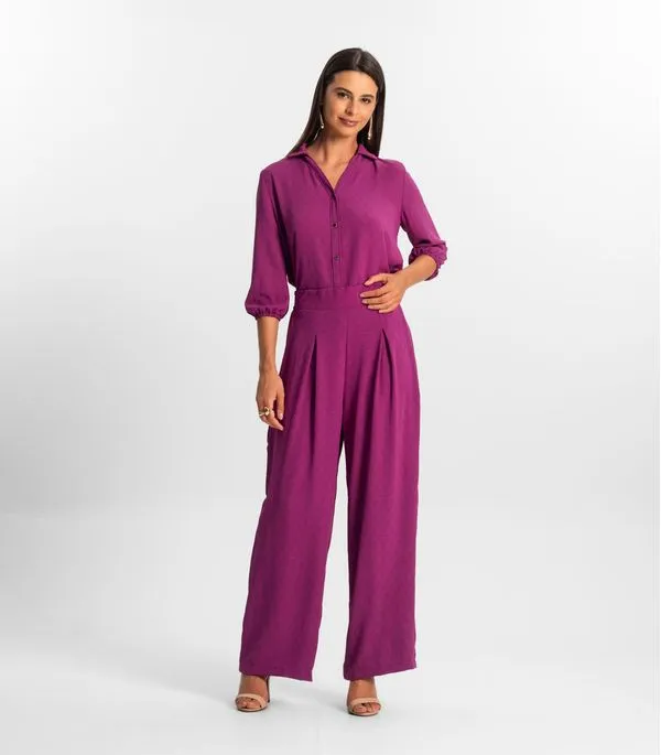 Calça Reta Feminina Rovitex Roxo P