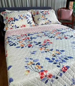 Cobreleito Solteiro Estampado Dupla Face Lepper Azul UN / Azul