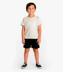 Conjunto Infantil Camiseta Com Bermuda Select Bege 3