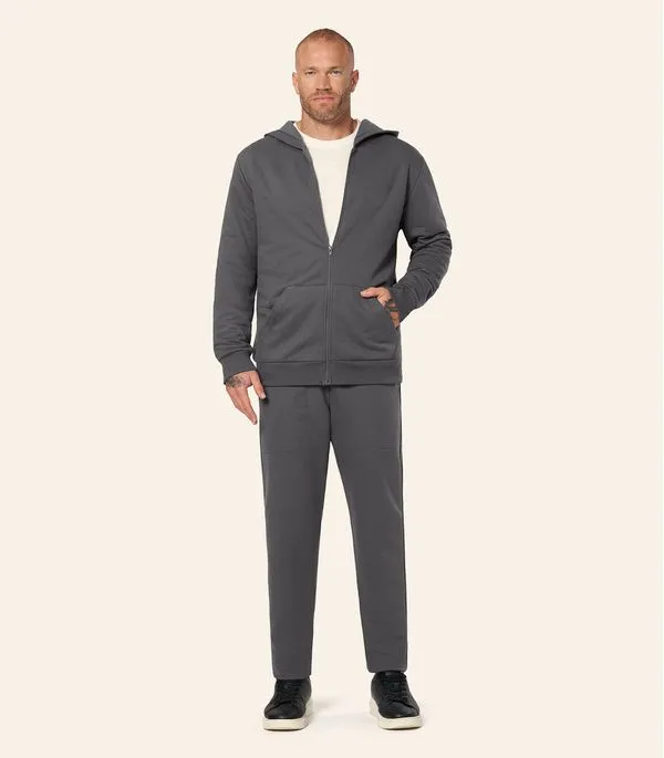 Calça Masculina Moletom Peluciado Diametro Cinza G4