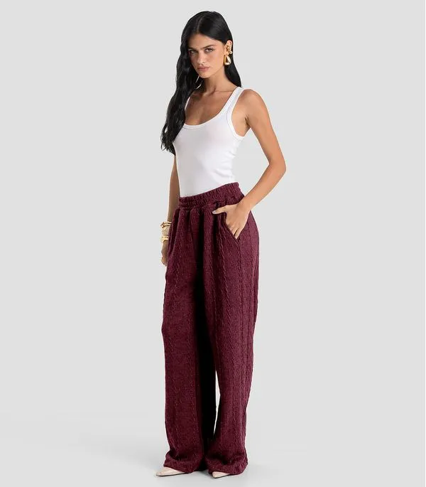 Calça Feminina em Malha Tricot Rustic Dianna Vermelho M