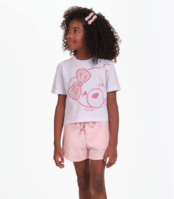 Conjunto Camiseta com Shorts Menina Trick Nick Branco 3