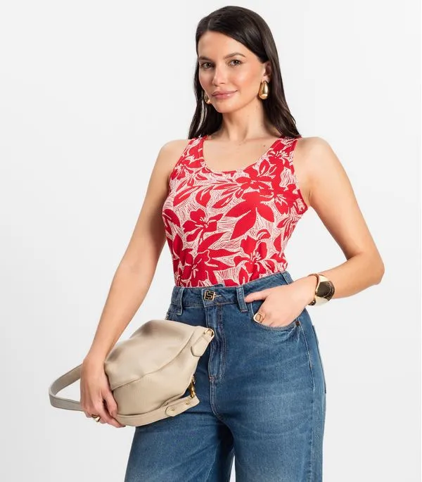 Regata Feminina Viscotorcion Rovitex Vermelho G