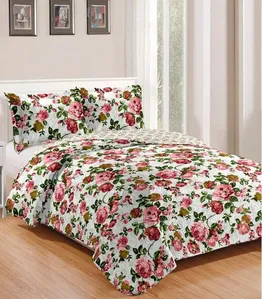 Colcha Solteiro Bouti Patchwork Microfibra Rozac Branco UN / Branco