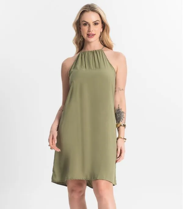 Vestido Feminino Tecido Viscose Select Verde GG